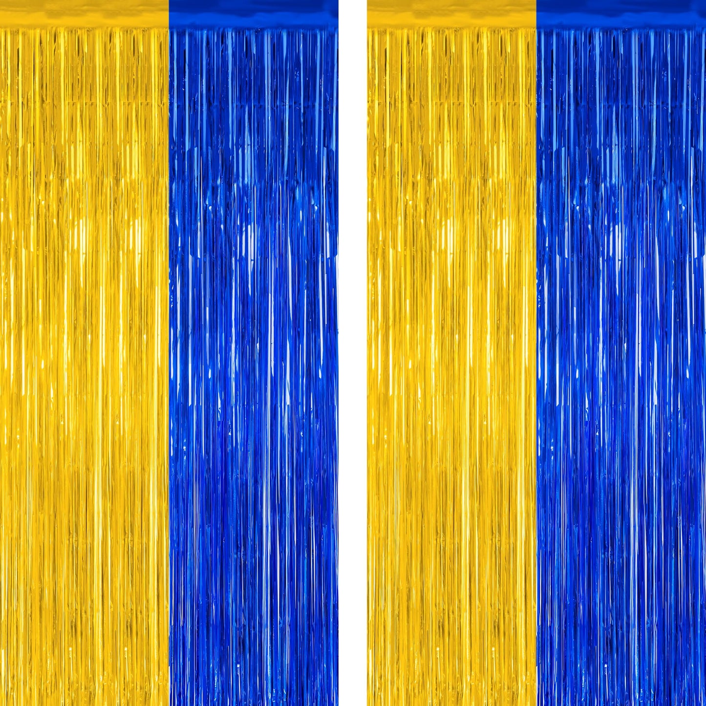 2 Pack Halloween Backdrop, 3.28 FT x 7.05 FT Foil Fringe Curtains, Orange Purple Black Party Streamer Tinsel Backdrop Curtains, Halloween Decorations Door Decor Photo Props Party Supplies