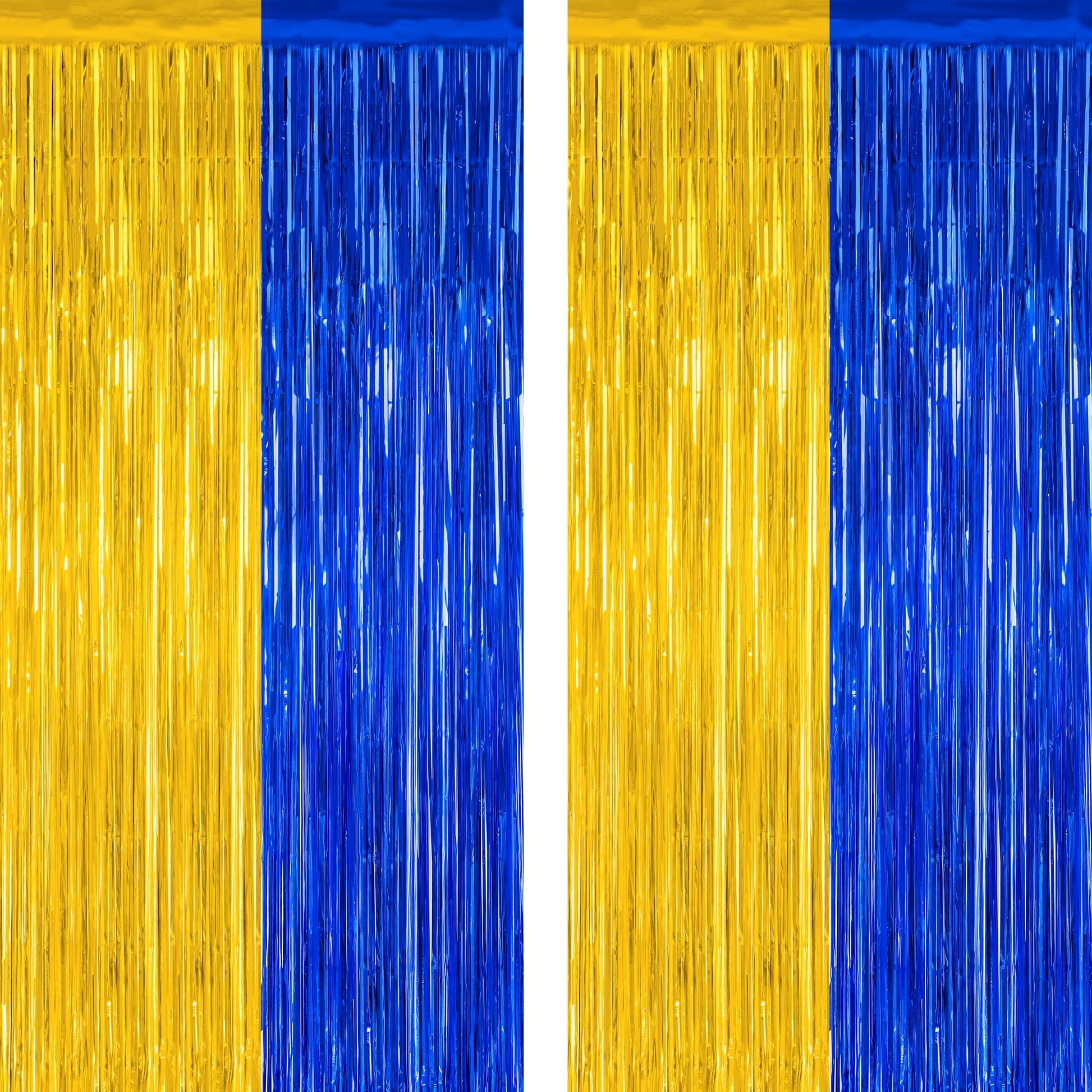 2 Pack Halloween Backdrop, 3.28 FT x 7.05 FT Foil Fringe Curtains, Orange Purple Black Party Streamer Tinsel Backdrop Curtains, Halloween Decorations Door Decor Photo Props Party Supplies