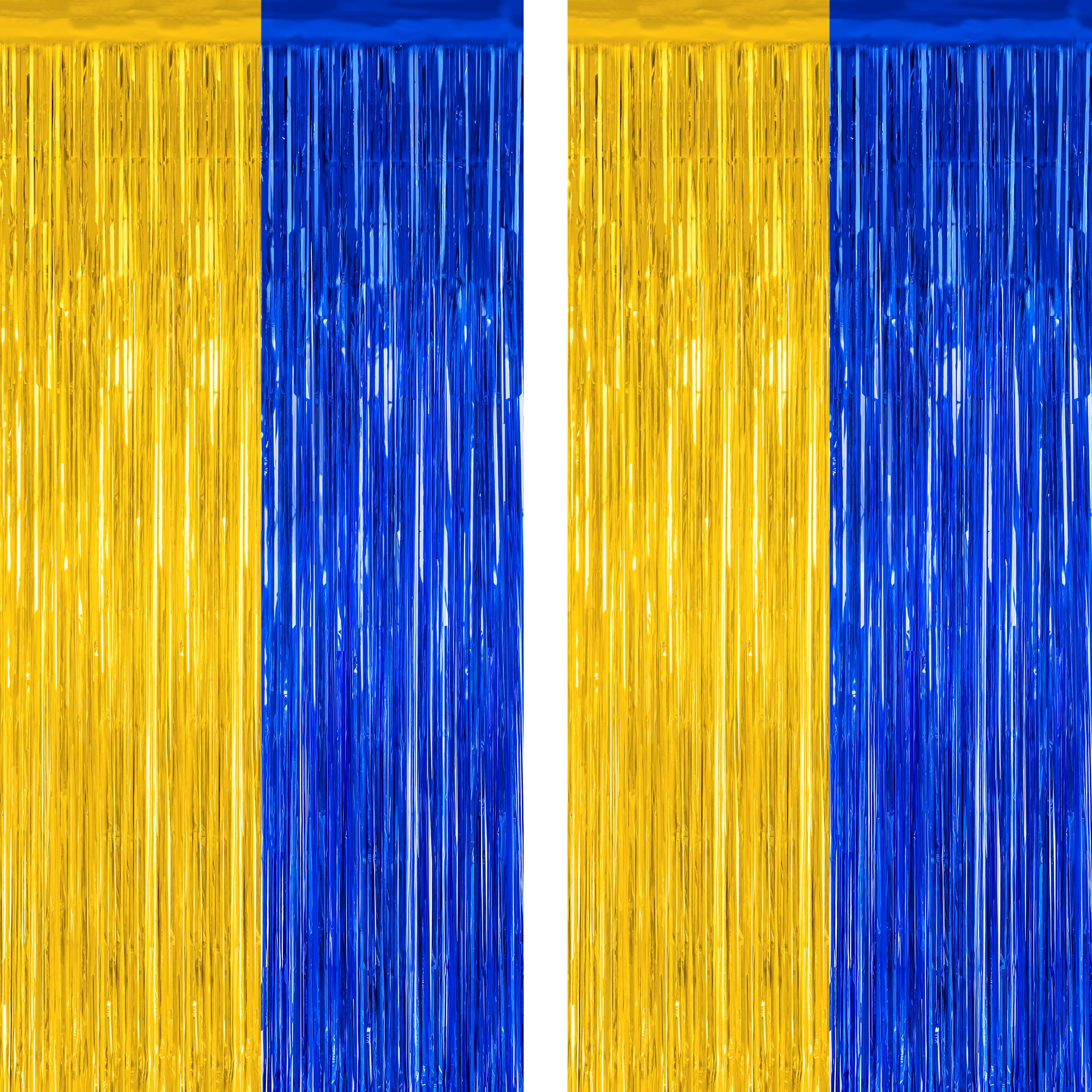 2 Pack Halloween Backdrop, 3.28 FT x 7.05 FT Foil Fringe Curtains, Orange Purple Black Party Streamer Tinsel Backdrop Curtains, Halloween Decorations Door Decor Photo Props Party Supplies