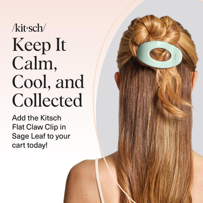 Kitsch Medium Flat Claw Clips for Women - Stylish Flat Hair Clips, Strong Hold for Thick & Fine Hair | Non-Slip for Secure, Comfortable All-Day Wear | Ideal Gifts for Women - Tortoise Design