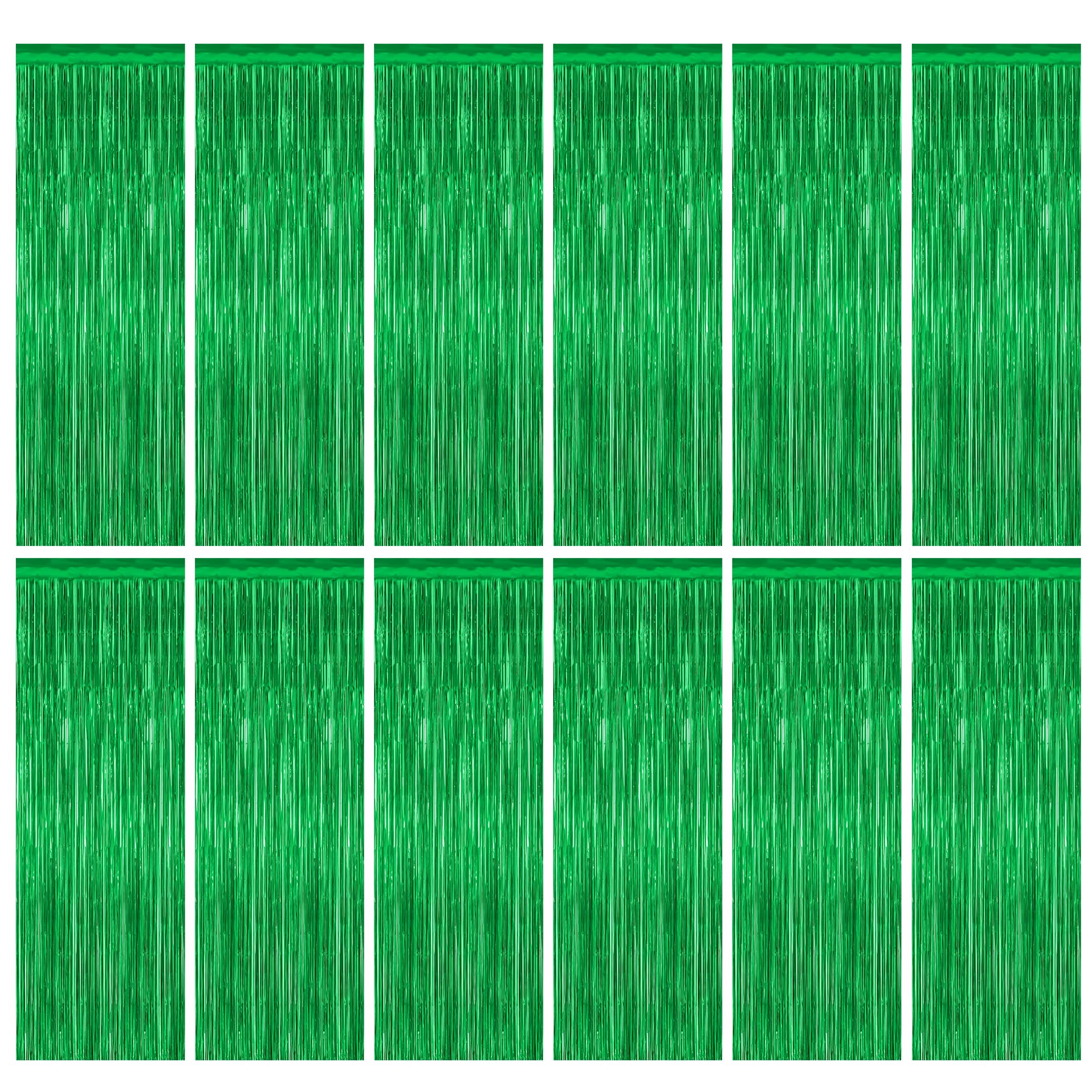 2 Pack Halloween Backdrop, 3.28 FT x 7.05 FT Foil Fringe Curtains, Orange Purple Black Party Streamer Tinsel Backdrop Curtains, Halloween Decorations Door Decor Photo Props Party Supplies