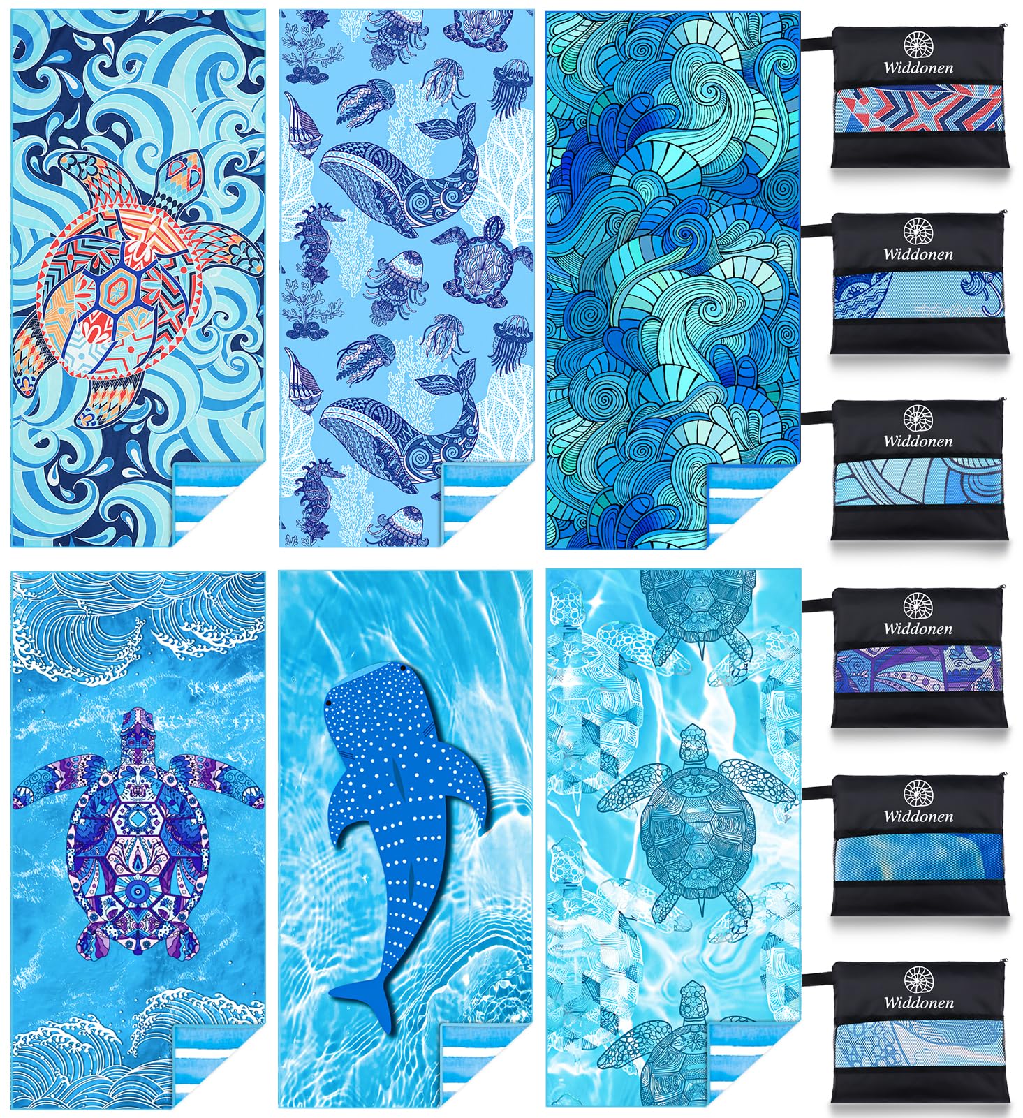 Microfiber Lightweight Beach Towel Sand Free Quick Dry Absorbent Thin Compact Towels for Swimming Pool Camping Beach Accessories Large Easy Pack Travel Things for Vacation Essentials Gift Adult