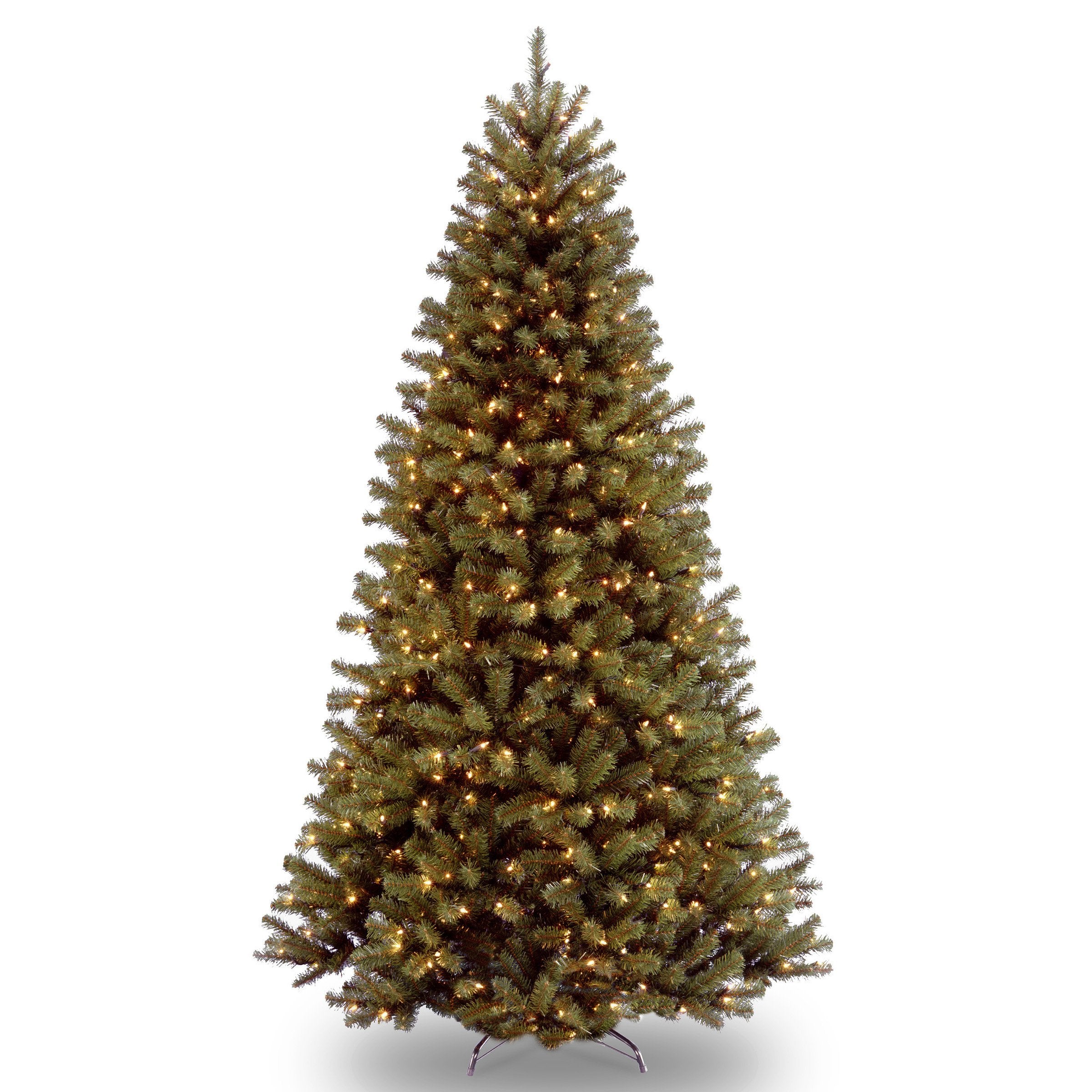National Tree Company 4.5 ft Pre-Lit North Valley Spruce Artificial Christmas Tree, 200 Clear Lights, 398 Tips, Includes Stand, Green