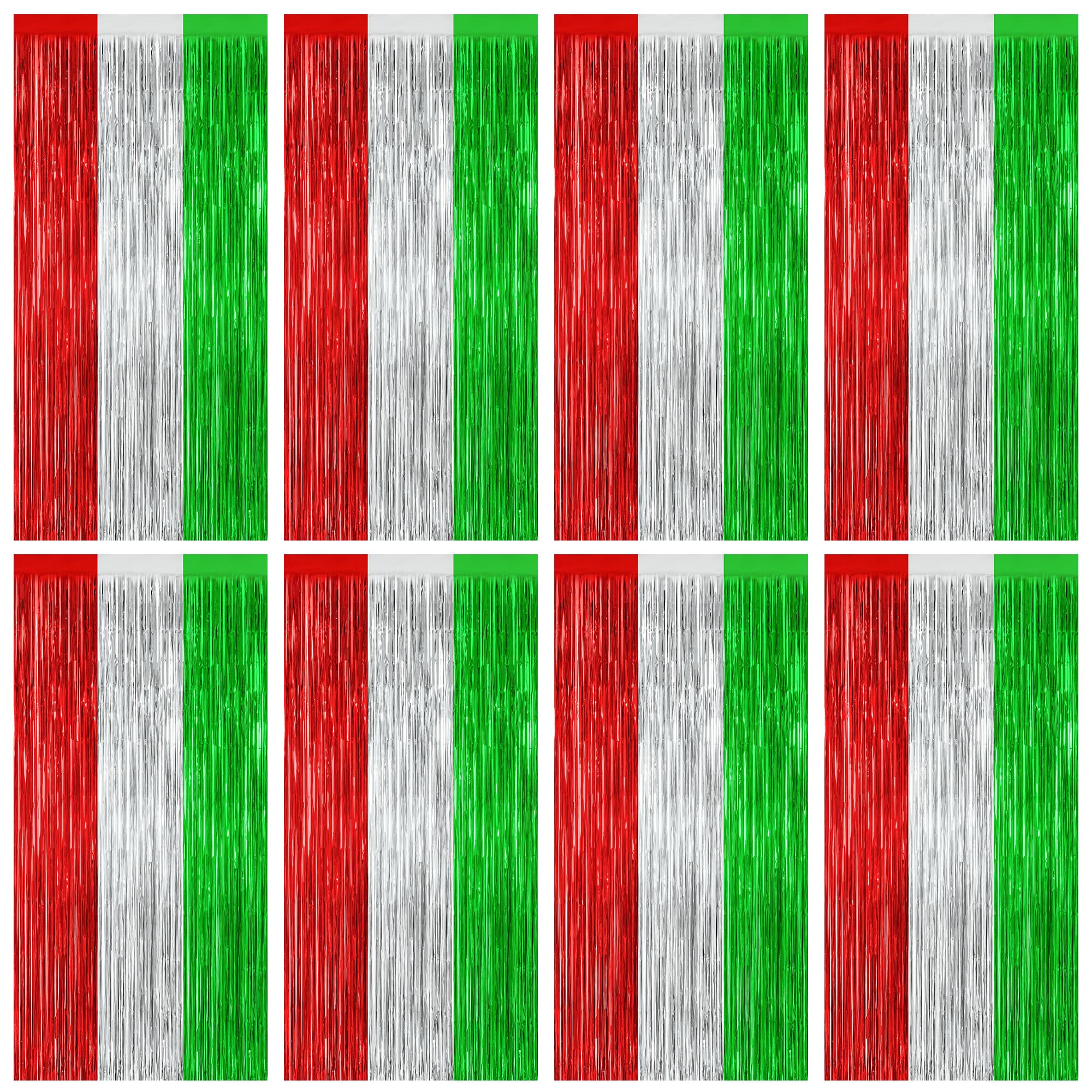 2 Pack Halloween Backdrop, 3.28 FT x 7.05 FT Foil Fringe Curtains, Orange Purple Black Party Streamer Tinsel Backdrop Curtains, Halloween Decorations Door Decor Photo Props Party Supplies