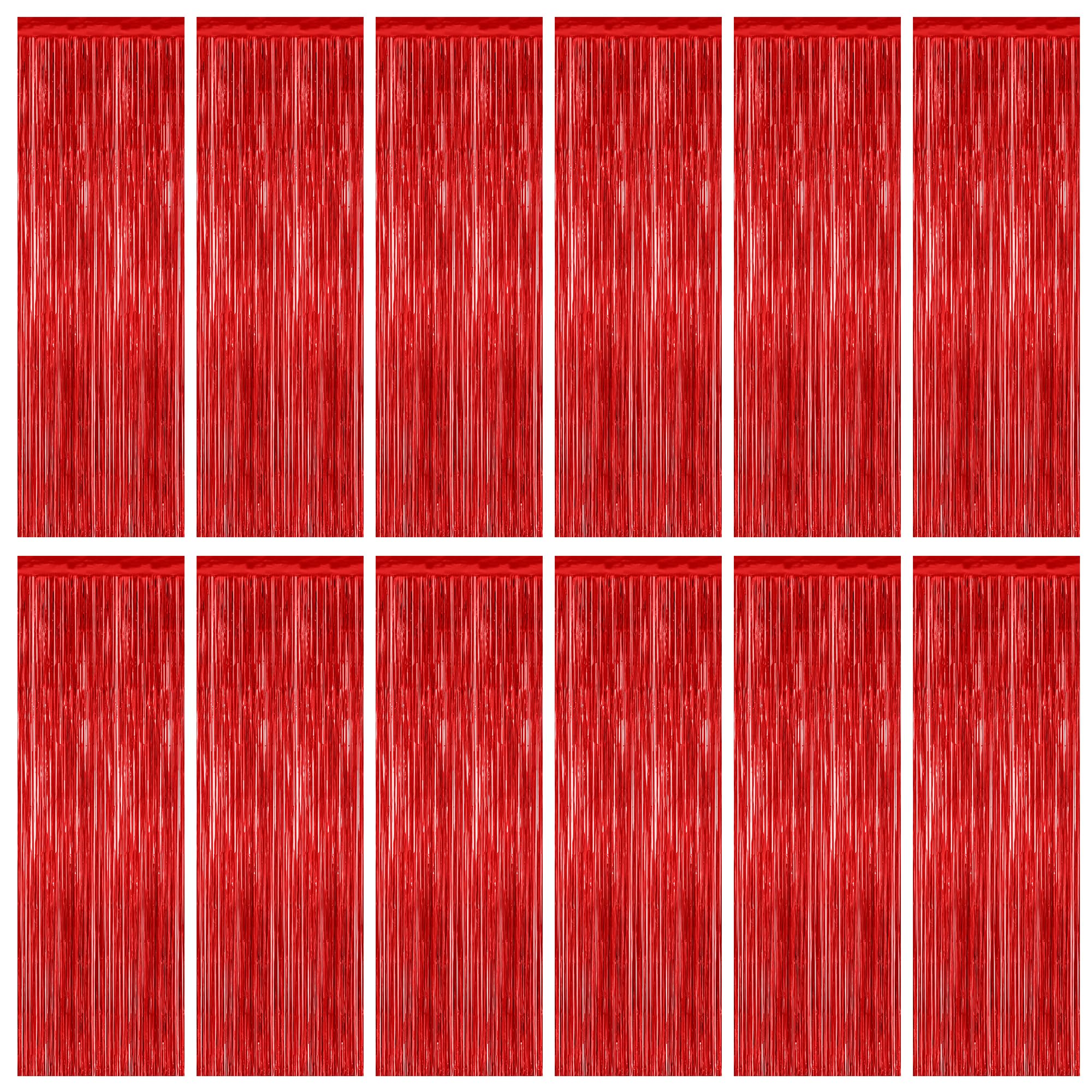 2 Pack Halloween Backdrop, 3.28 FT x 7.05 FT Foil Fringe Curtains, Orange Purple Black Party Streamer Tinsel Backdrop Curtains, Halloween Decorations Door Decor Photo Props Party Supplies