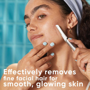 Gillette Venus Dermaplaning Tool, 2 Blade Refills, Face Razors for Women, Eyebrow Razor, Exfoliating Face Razor, Face Razors for Women, Facial Razors for Women Face, Dermaplane Razor for Women Face
