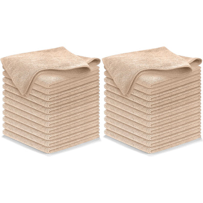 USANOOKS Microfiber Cleaning Cloth Grey - 12 Pcs (12.5"x12.5") - High Performance - 1200 Washes, Ultra Absorbent Microfiber Towel Weave Grime & Liquid for Streak-Free Mirror Shine - Car Washing Cloth