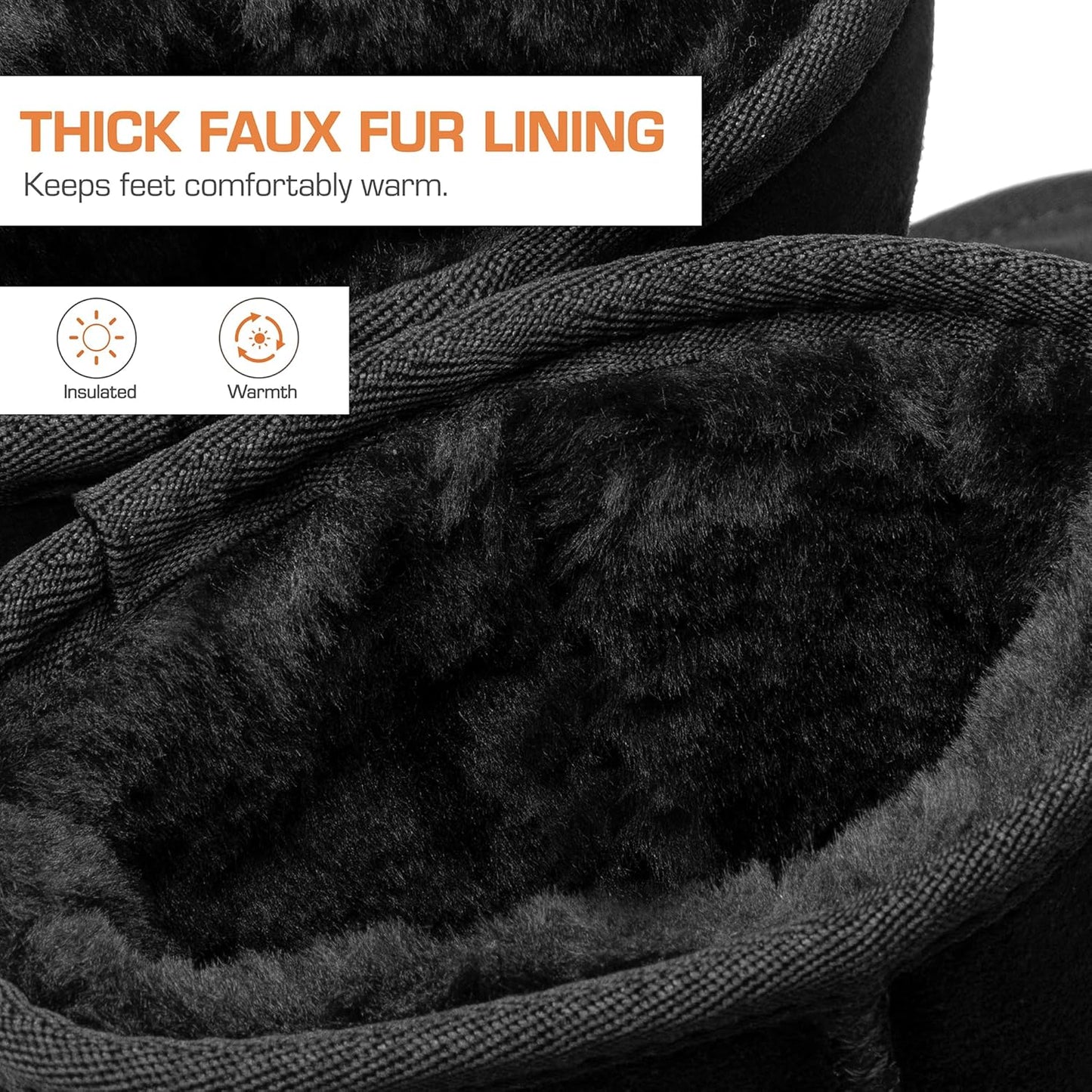 DREAM PAIRS Women's Shorty-New Mid Calf Winter Snow Boots