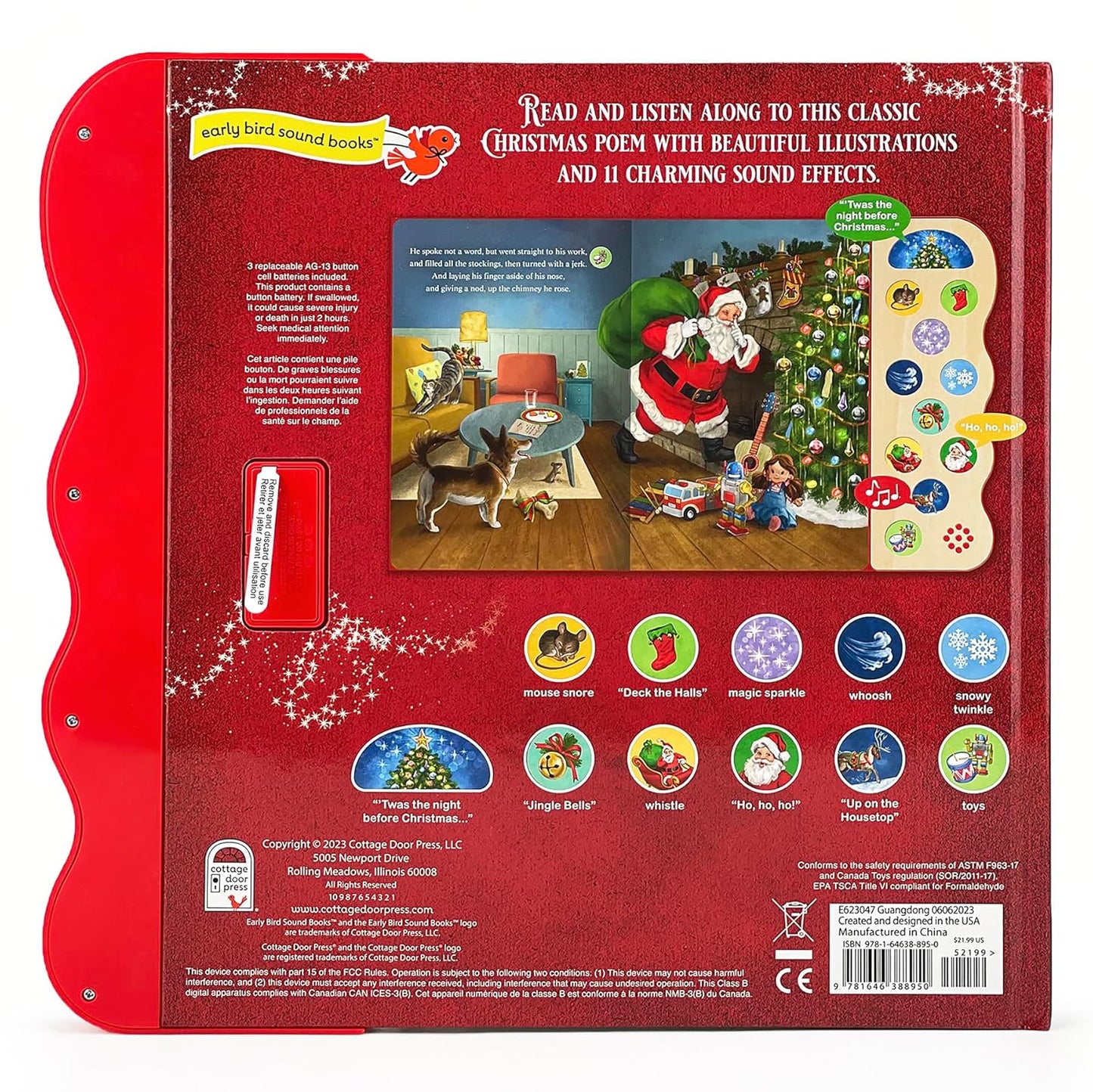 Twas the Night Before Christmas, Classic Children's Interactive Sound Book for the Holidays