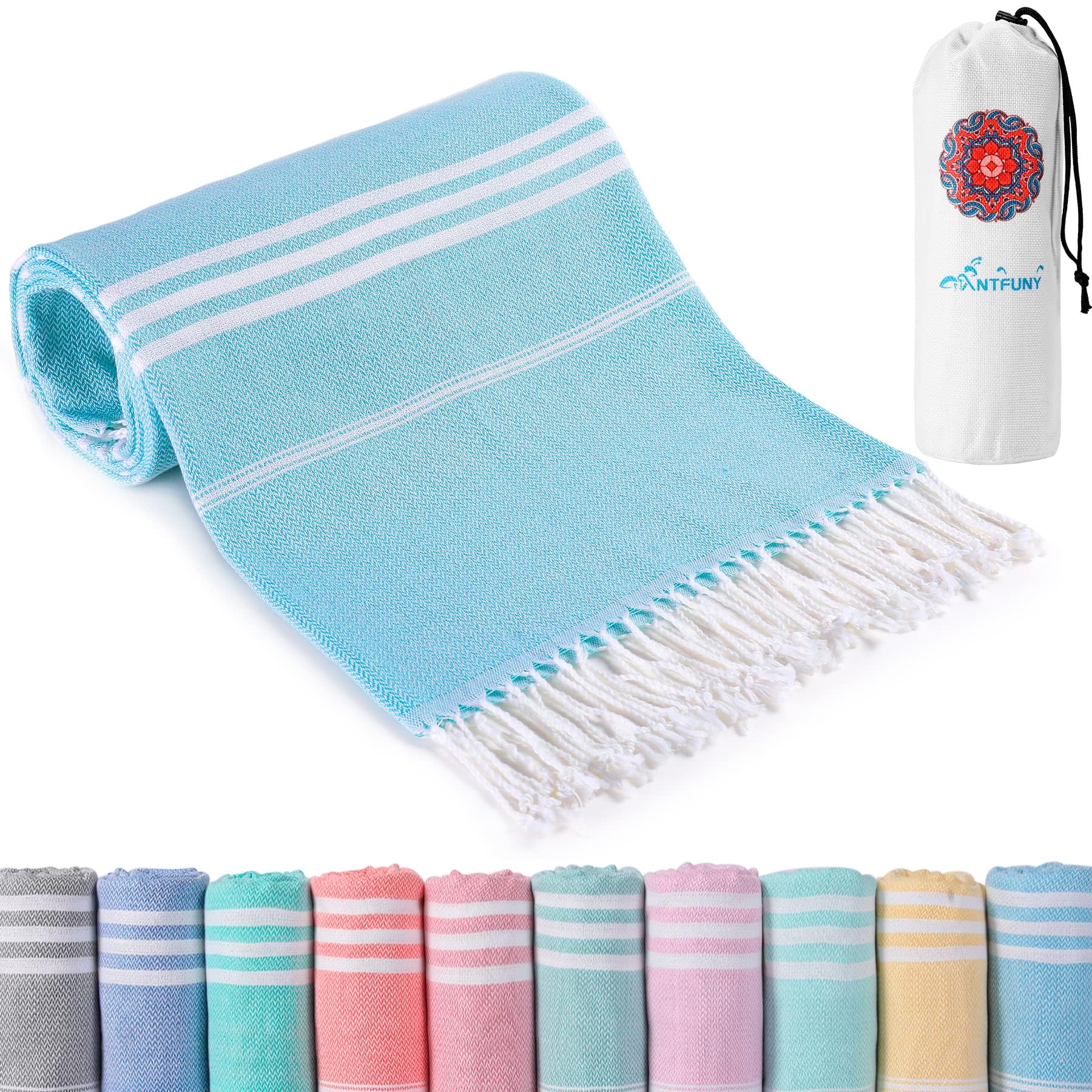 Turkish Beach Towels Vacation Essentials Quick Dry Sand Free Oversized Bath Pool Swim Towel Extra Large XL Blanket Adult Travel Cruise Accessories Must Haves Clearance Stuff Necessities