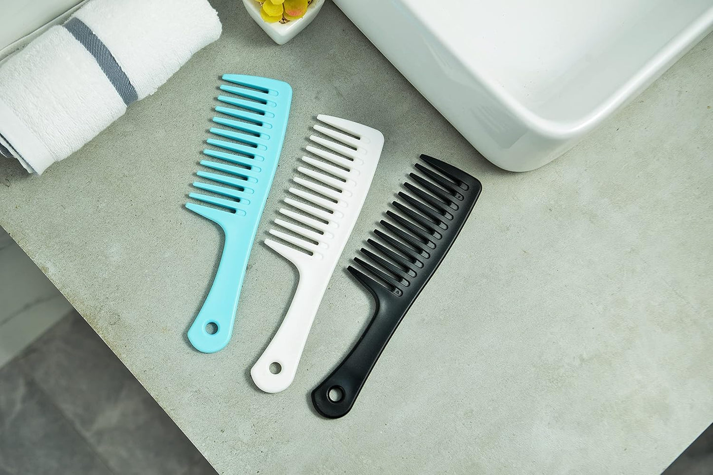 Wide Tooth Detangling Comb, Durable Styling Brush for Curly, Long and Wet Hair Types - Professional Hair Care