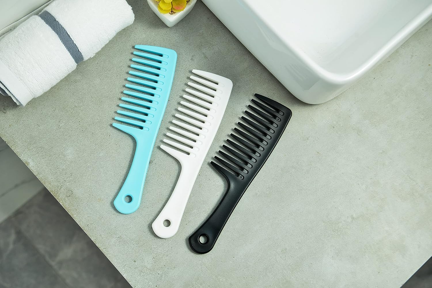 Wide Tooth Detangling Comb, Durable Styling Brush for Curly, Long and Wet Hair Types - Professional Hair Care