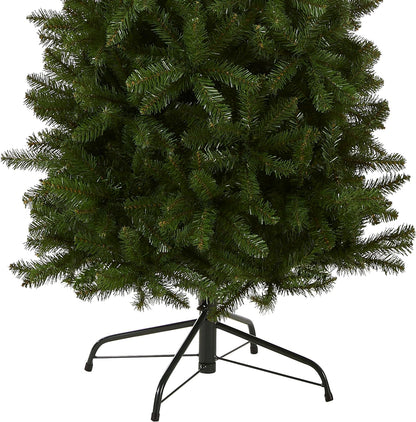 National Tree Company 6.5 ft Unlit Kingswood Fir Slim Artificial Christmas Tree, 719 Tips, Includes Stand, Green