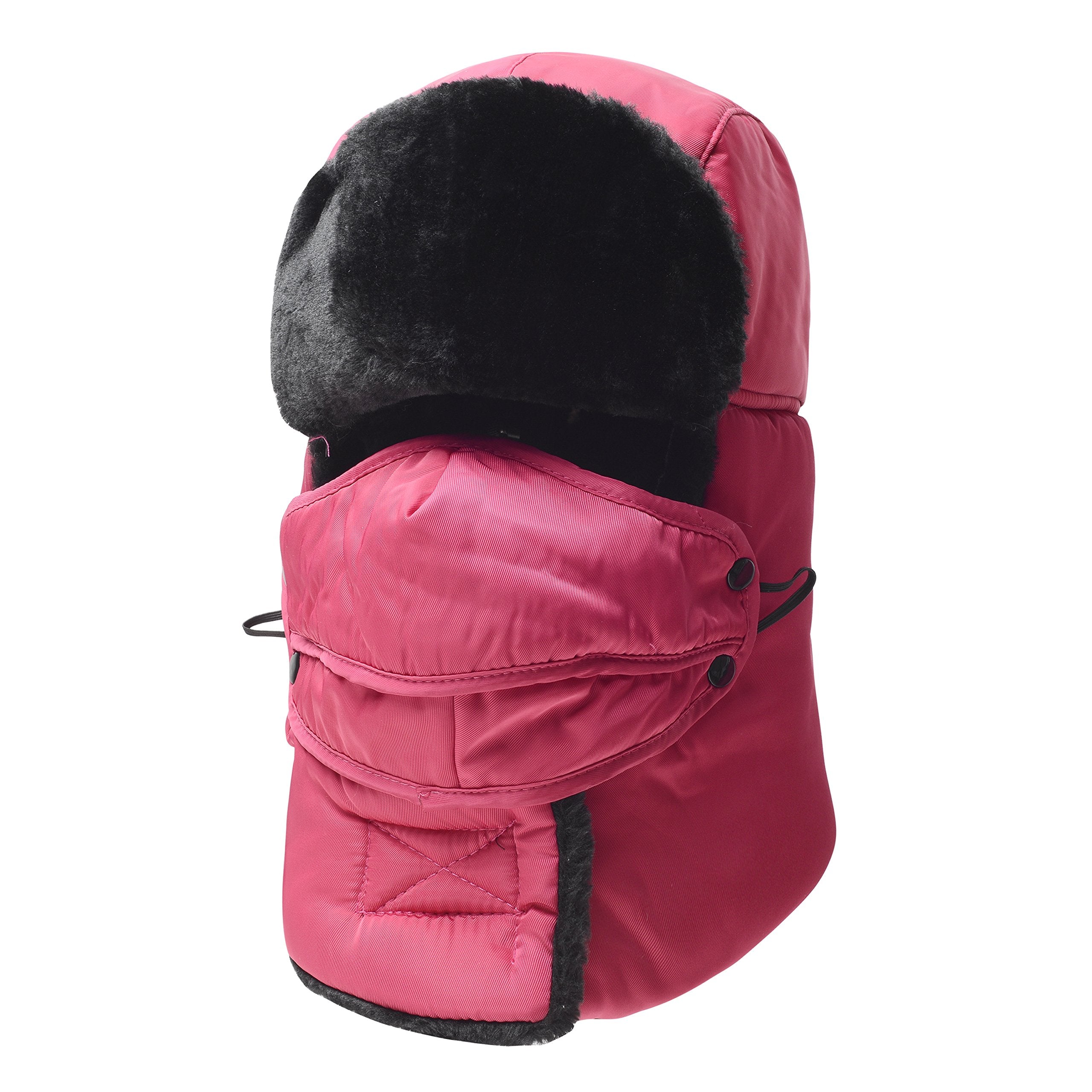 Trooper Trapper Hat,Winter Ski Hat with Winter Ear Flap and Ski Windproof Mask
