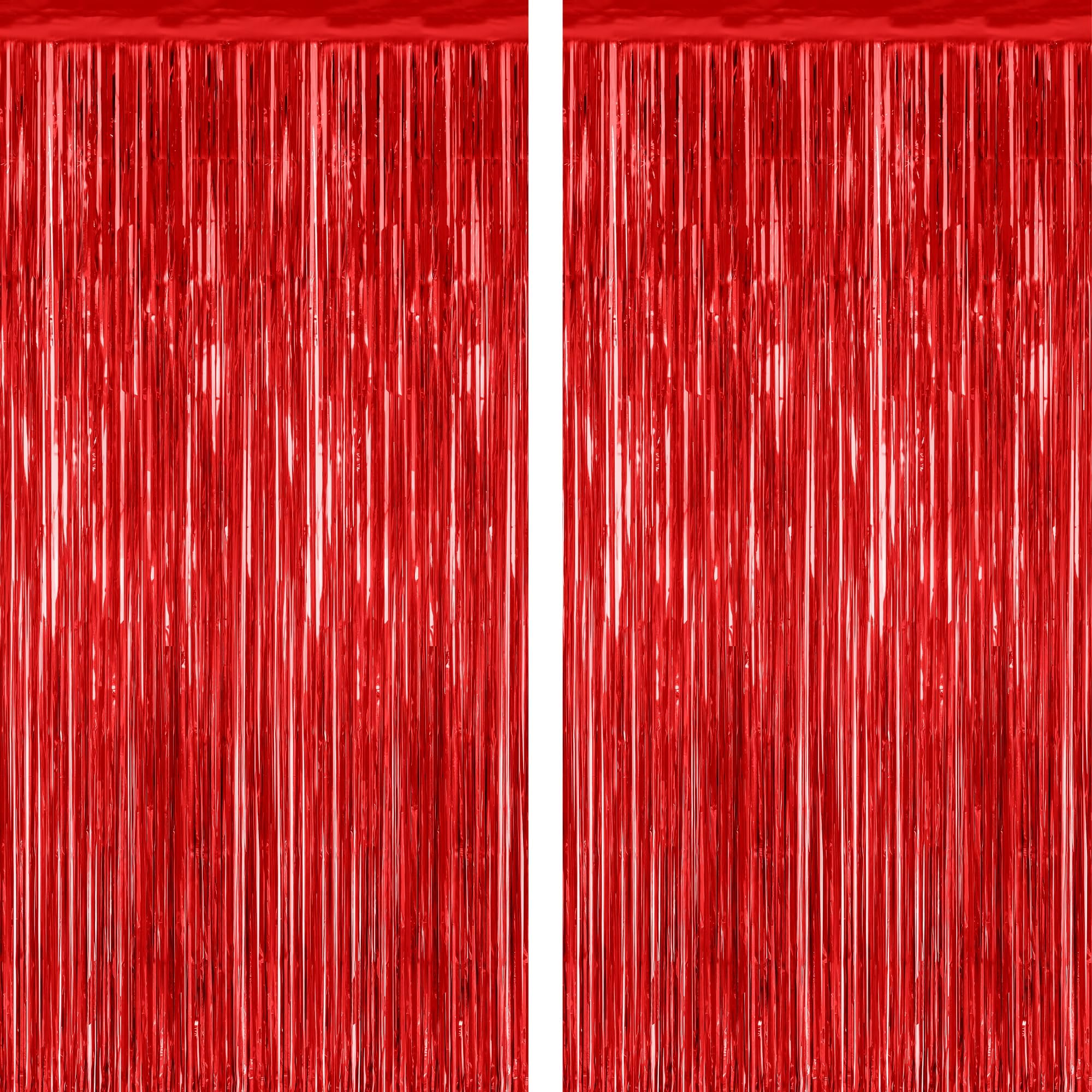 2 Pack Halloween Backdrop, 3.28 FT x 7.05 FT Foil Fringe Curtains, Orange Purple Black Party Streamer Tinsel Backdrop Curtains, Halloween Decorations Door Decor Photo Props Party Supplies