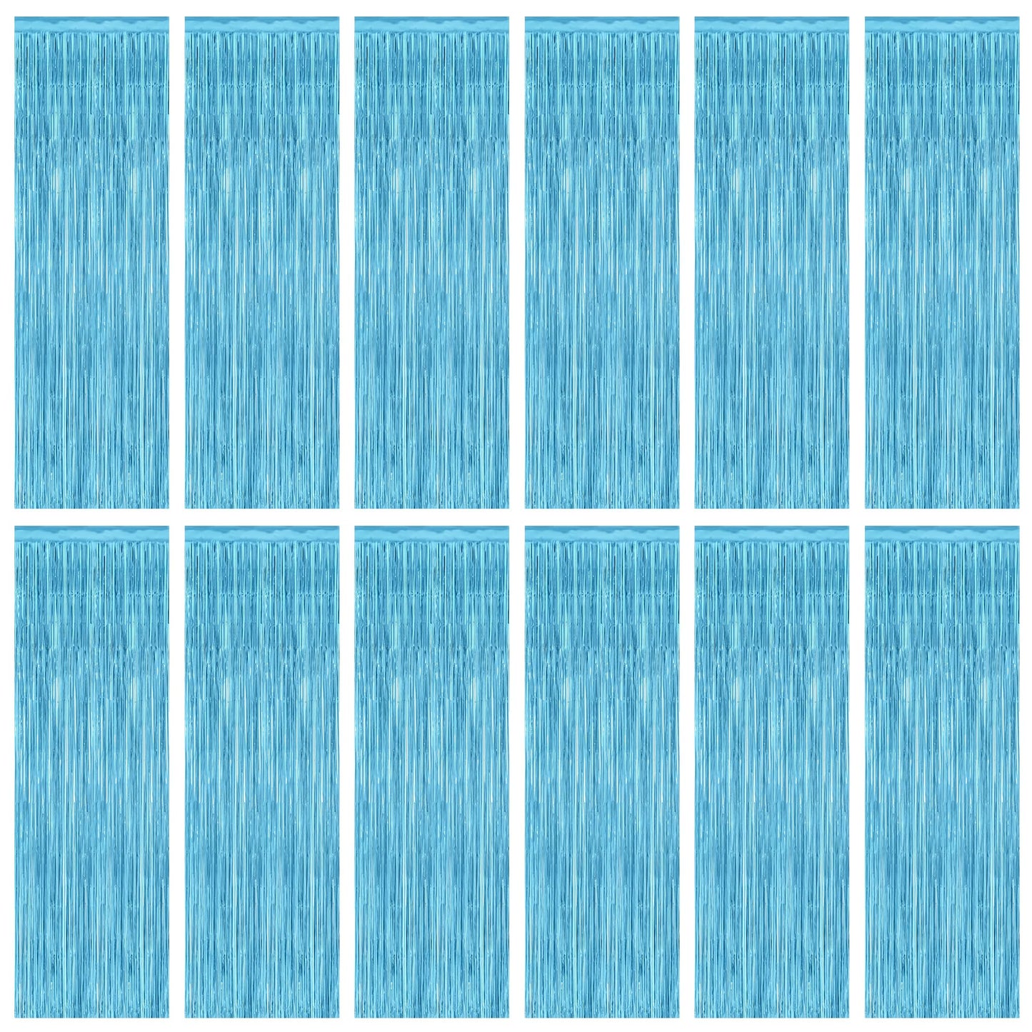 2 Pack Halloween Backdrop, 3.28 FT x 7.05 FT Foil Fringe Curtains, Orange Purple Black Party Streamer Tinsel Backdrop Curtains, Halloween Decorations Door Decor Photo Props Party Supplies