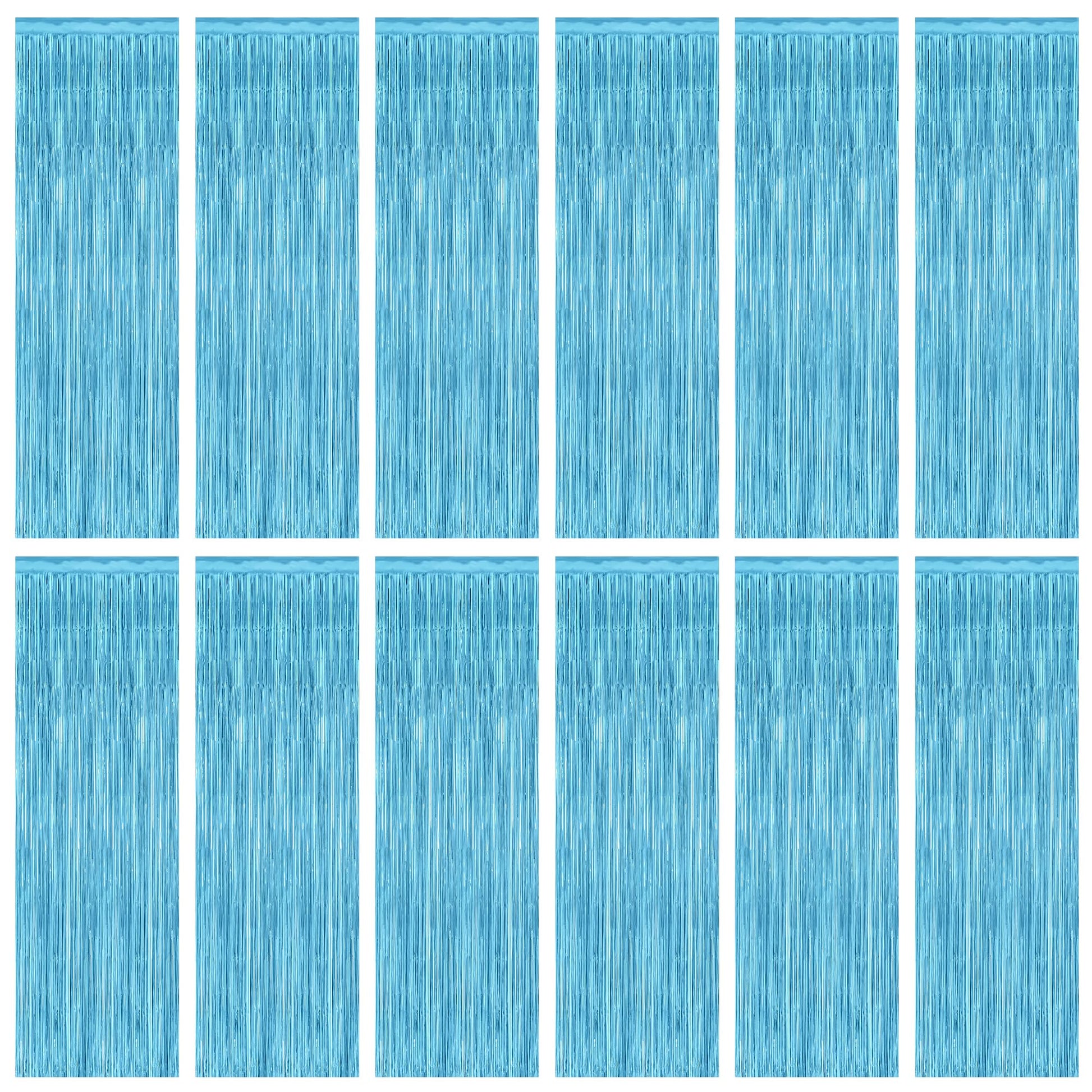 2 Pack Halloween Backdrop, 3.28 FT x 7.05 FT Foil Fringe Curtains, Orange Purple Black Party Streamer Tinsel Backdrop Curtains, Halloween Decorations Door Decor Photo Props Party Supplies