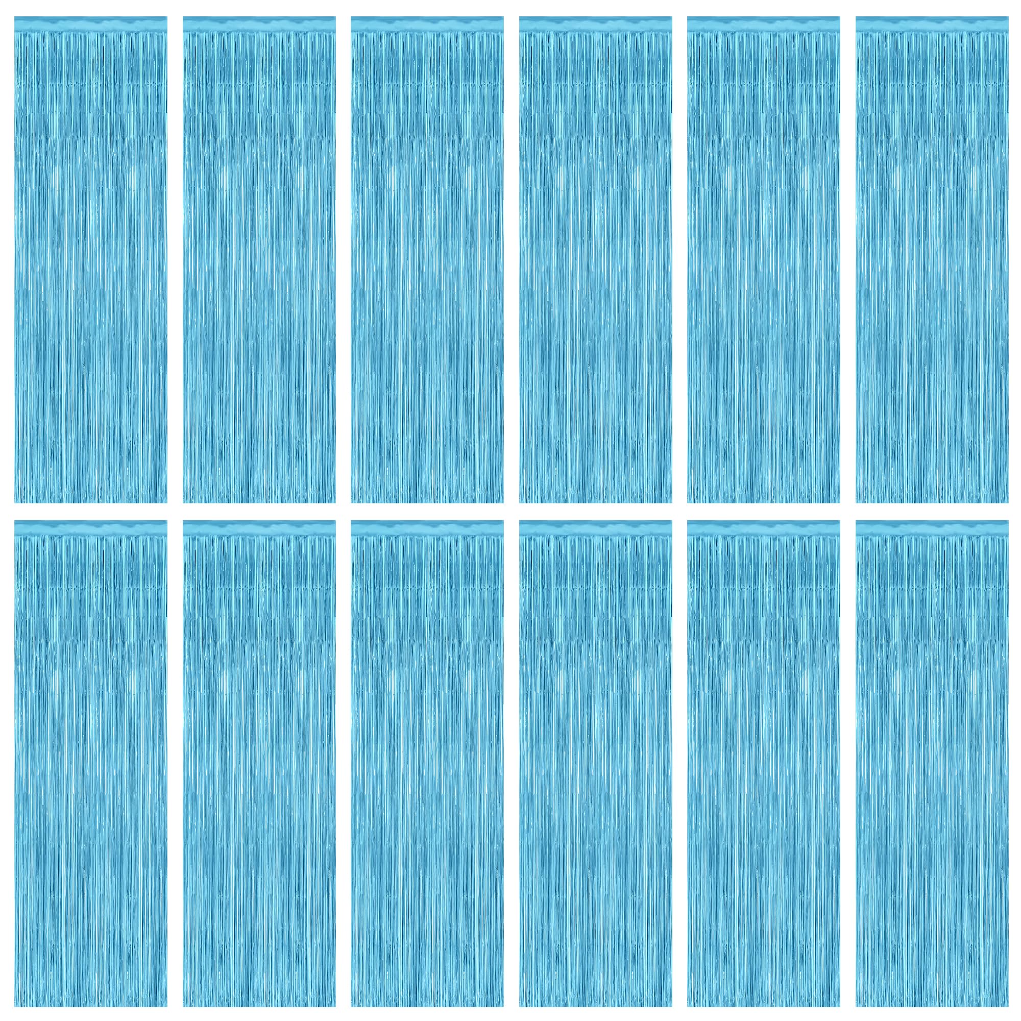 2 Pack Halloween Backdrop, 3.28 FT x 7.05 FT Foil Fringe Curtains, Orange Purple Black Party Streamer Tinsel Backdrop Curtains, Halloween Decorations Door Decor Photo Props Party Supplies