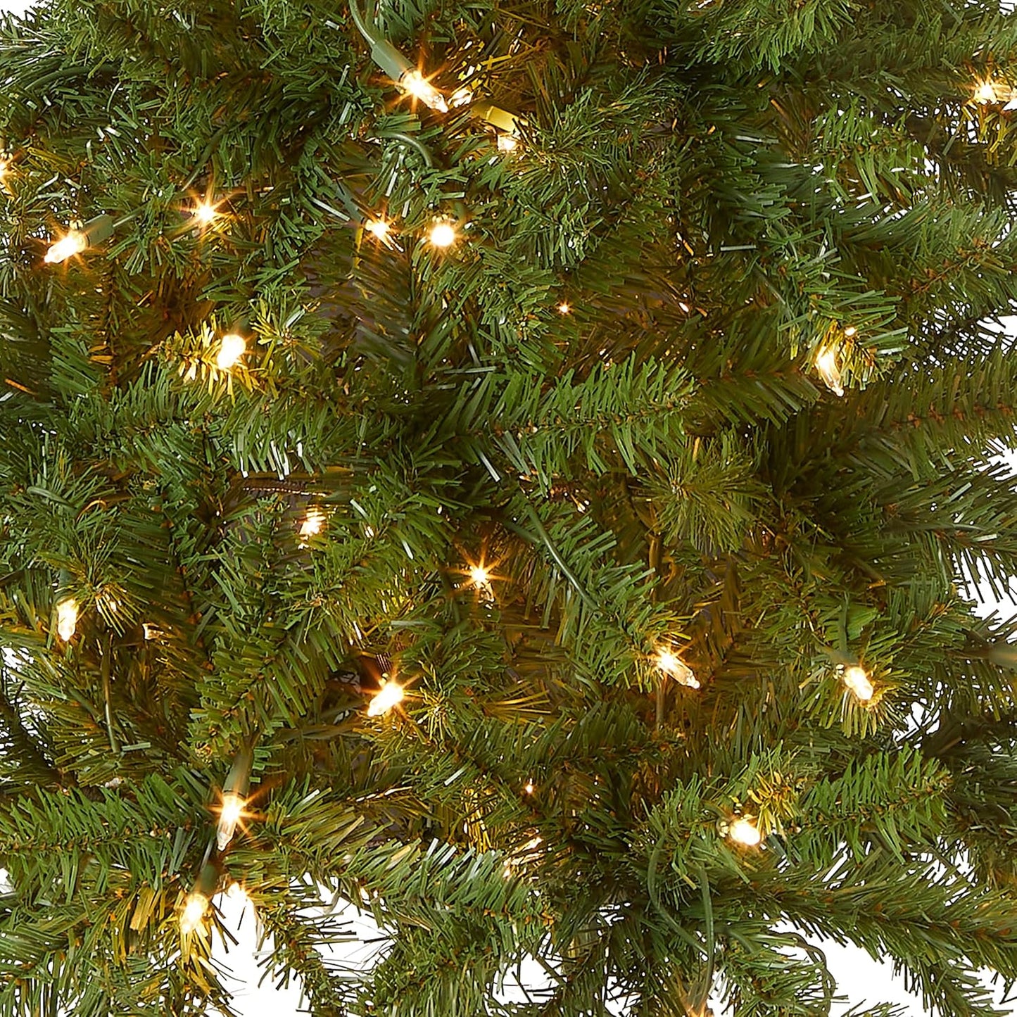 National Tree Company 4.5 ft Pre-Lit Kingswood Fir Slim Artificial Christmas Tree, 150 Clear Lights, 330 Tips, Includes Stand, Green