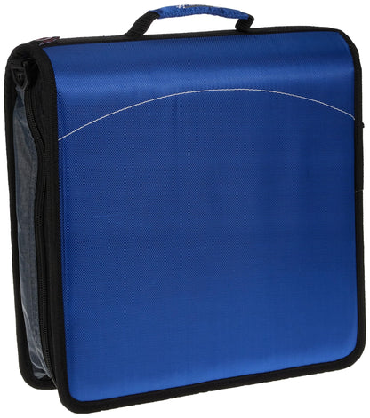 Case-it Mighty Zip Tab School Zipper Binder | 3-Inch O-Rings, 600-Sheet Capacity, 5-Subject Expanding File Folder, Multiple Pockets & Storage Organizer, Shoulder Strap | D-146 Fun Flowers