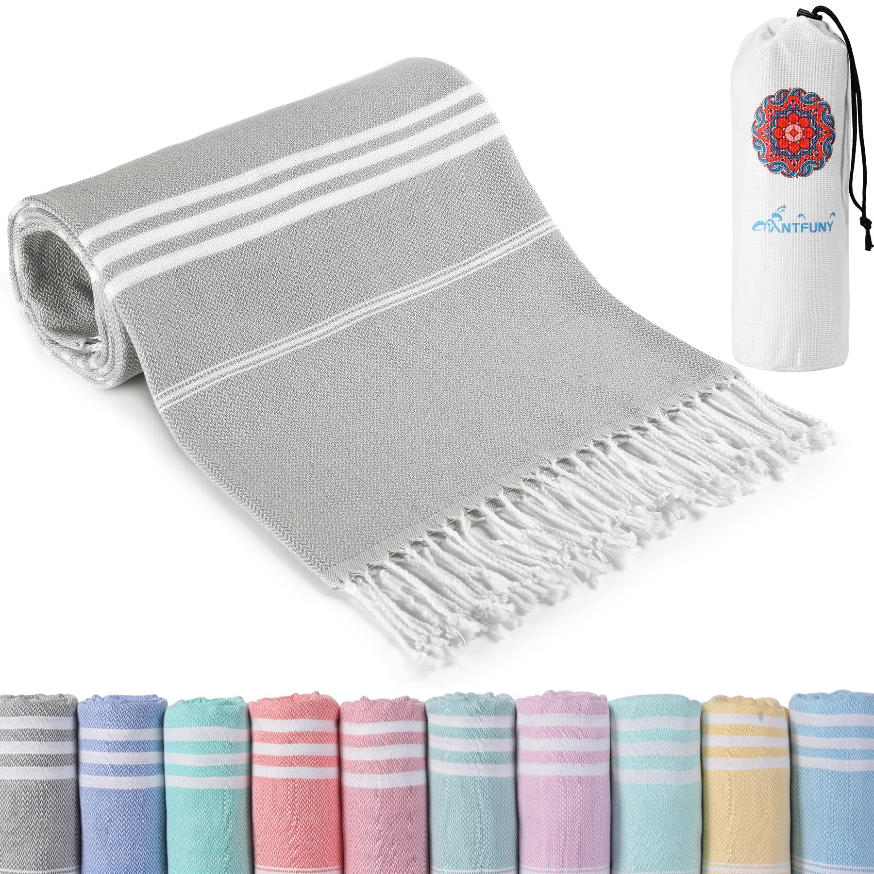 Turkish Beach Towels Vacation Essentials Quick Dry Sand Free Oversized Bath Pool Swim Towel Extra Large XL Blanket Adult Travel Cruise Accessories Must Haves Clearance Stuff Necessities