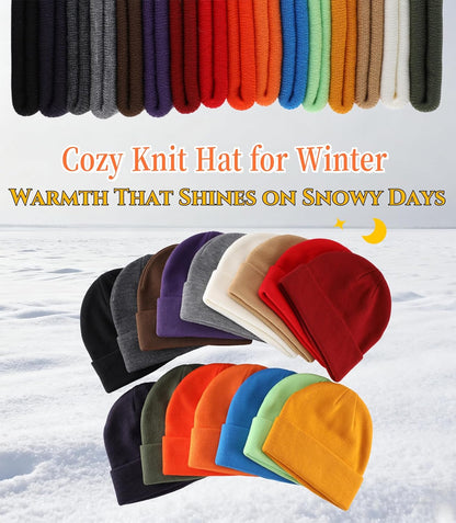 Home Prefer Mens Beanies Cuffed Knitted Winter Hat Watch Skull Cap Warm Beanie Hat for Men Women Unisex Gifts