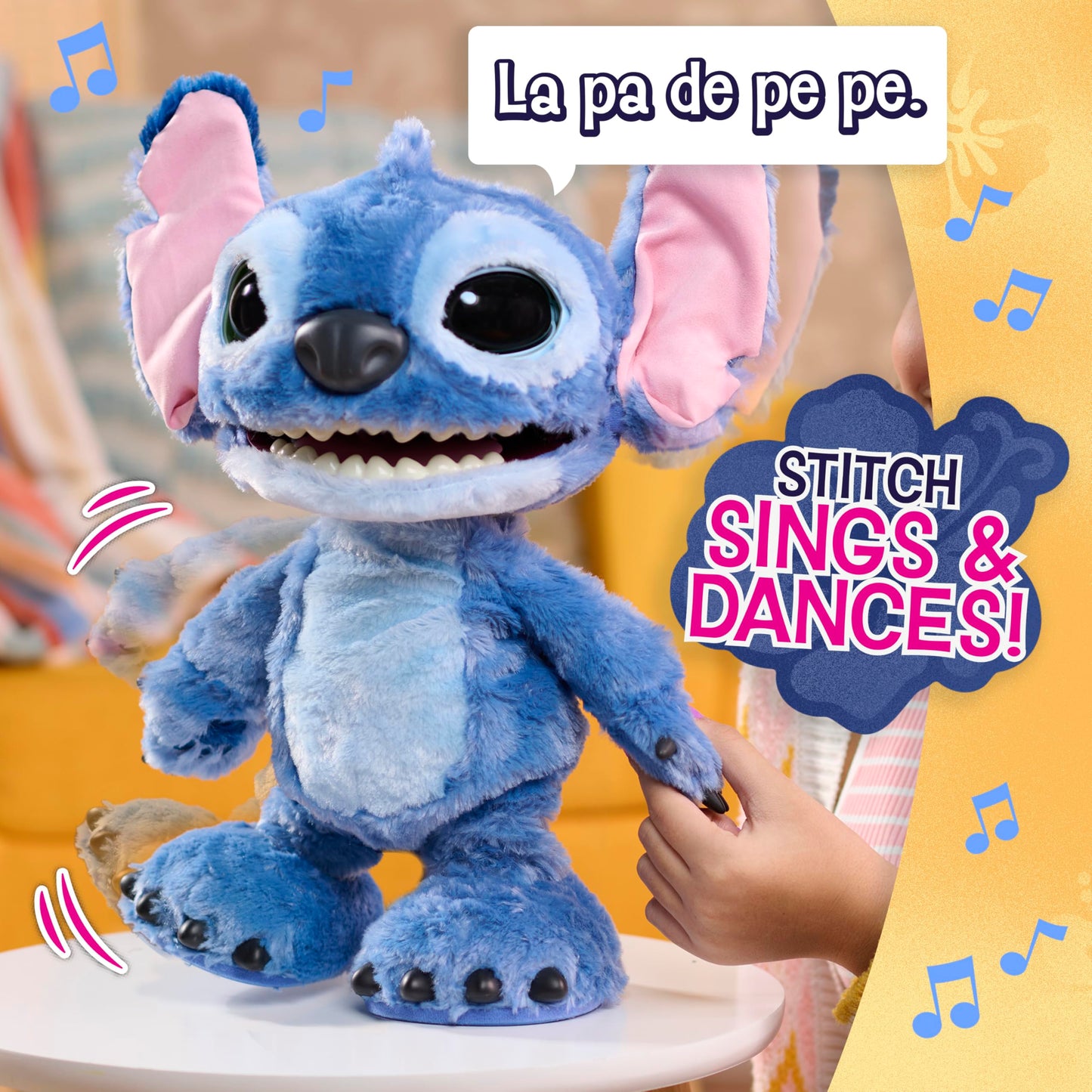 Disney Stitch Ultimate Angel Interactive 17" Plush Toy, 100+ Sounds & Reactions, Moves Like a Real-Life Angel, Amazon Exclusive, Toy for Fans, Girls, Boys, Kids 3 and Up by Just Play