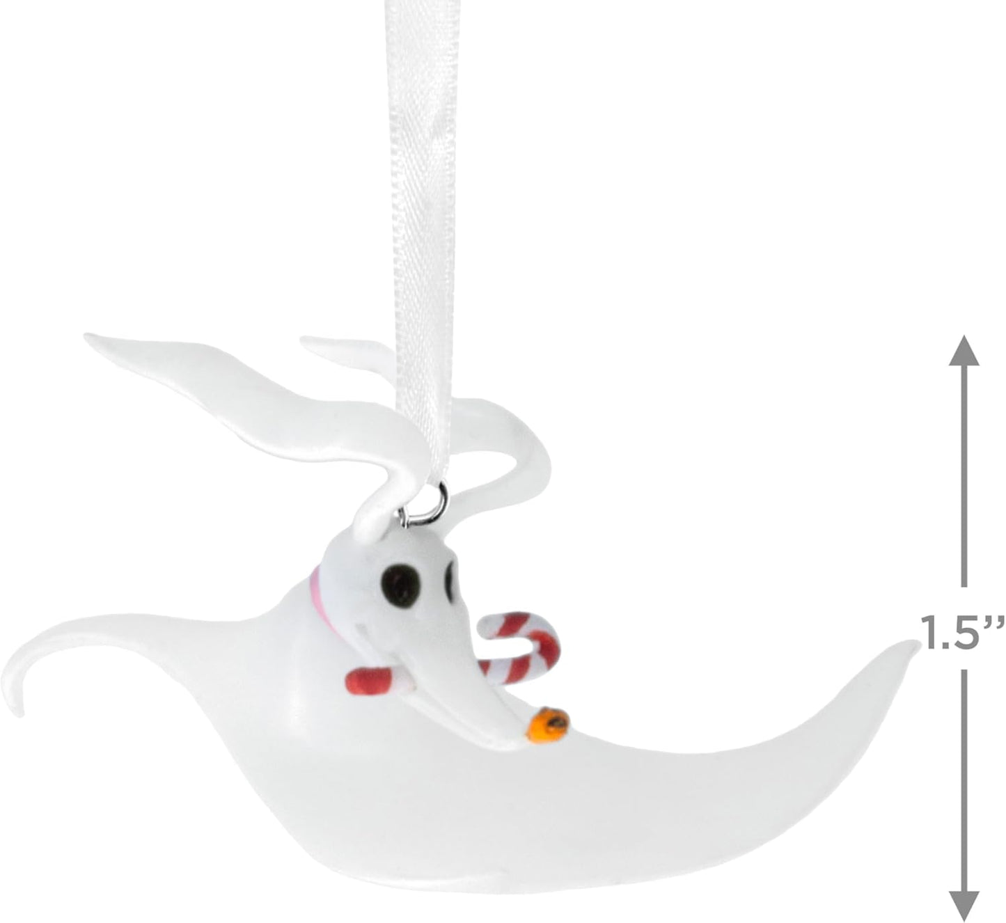 Hallmark Disney Tim Burton's The Nightmare Before Christmas Zero with Candy Cane Christmas Ornament, Gifts for Disney Fans