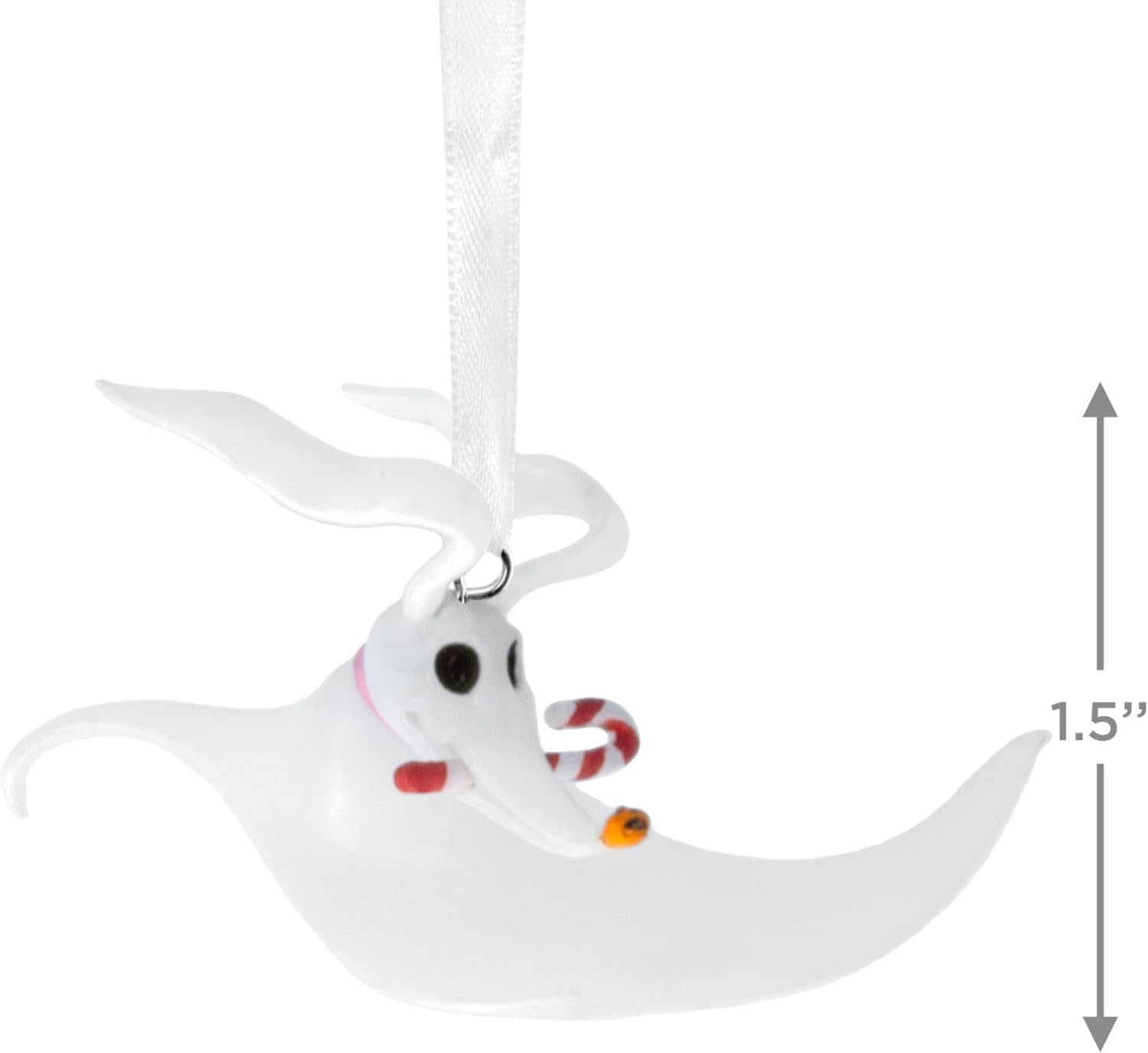 Hallmark Disney Tim Burton's The Nightmare Before Christmas Zero with Candy Cane Christmas Ornament, Gifts for Disney Fans