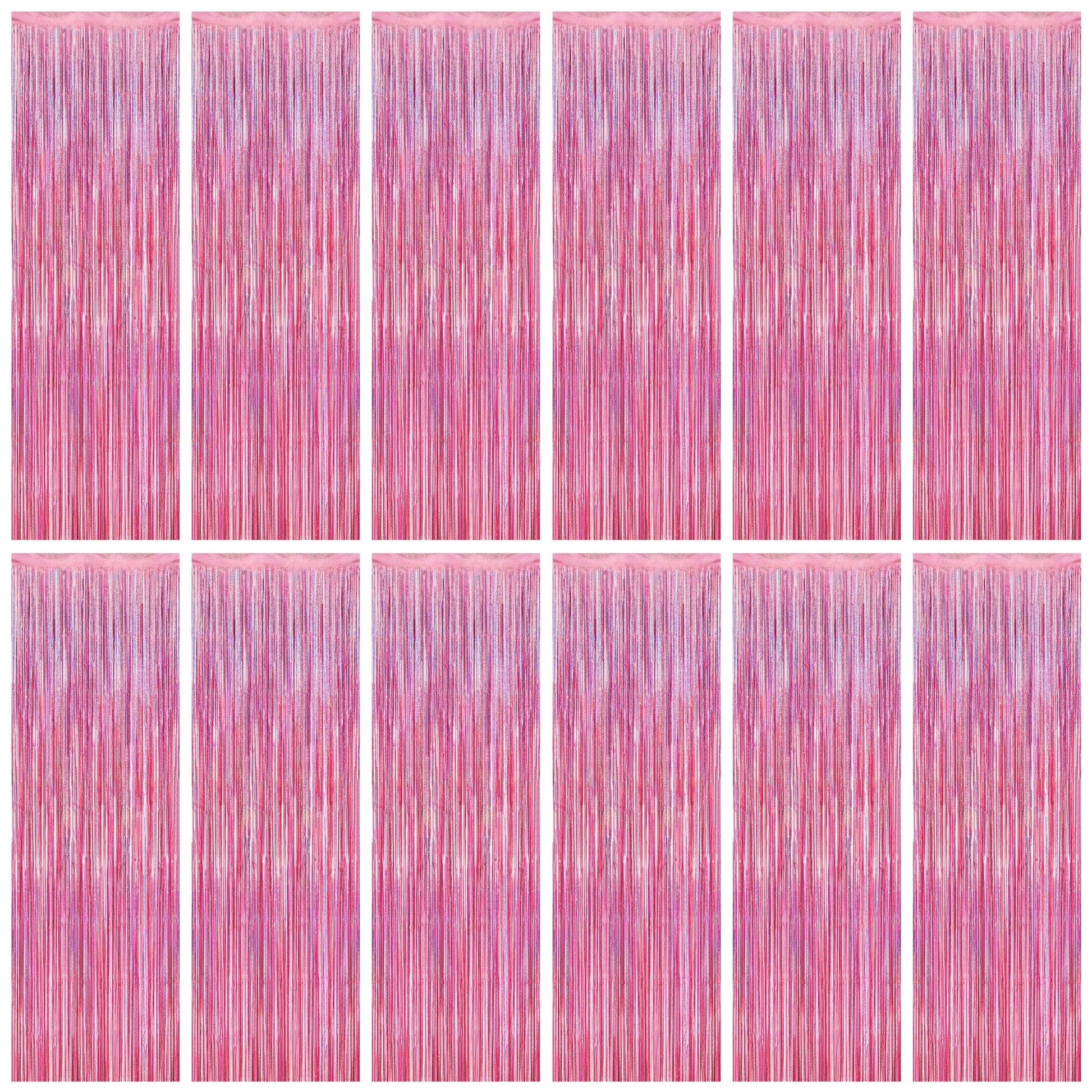 2 Pack Halloween Backdrop, 3.28 FT x 7.05 FT Foil Fringe Curtains, Orange Purple Black Party Streamer Tinsel Backdrop Curtains, Halloween Decorations Door Decor Photo Props Party Supplies