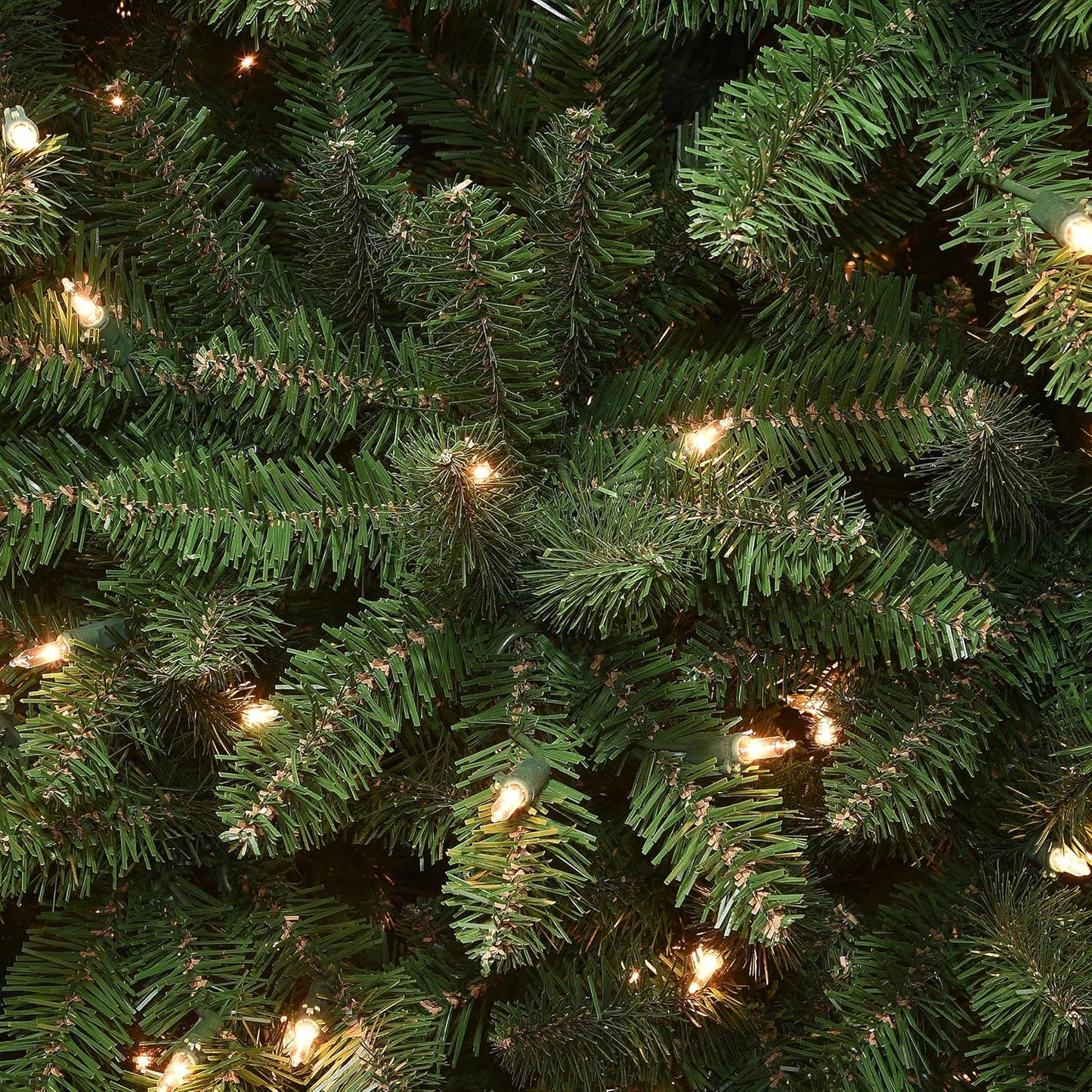 National Tree Company 7 ft Pre-Lit Kingswood Fir Slim Artificial Christmas Tree, 300 Clear Lights, 892 Tips, Includes Stand, Green