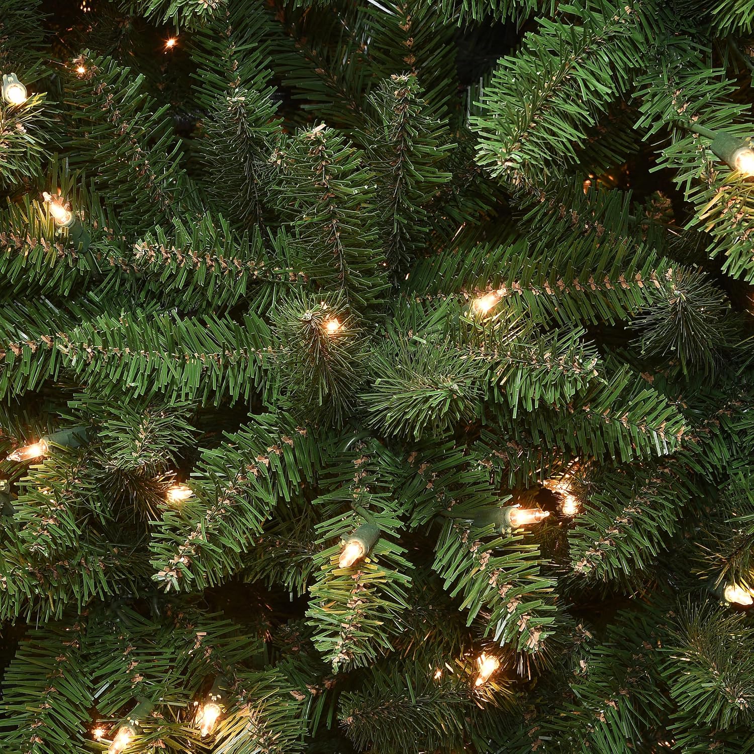 National Tree Company 7 ft Pre-Lit Kingswood Fir Slim Artificial Christmas Tree, 300 Clear Lights, 892 Tips, Includes Stand, Green
