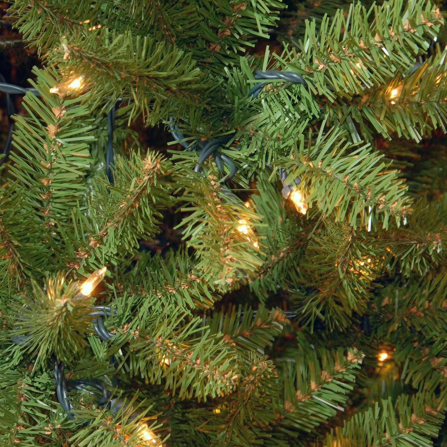 National Tree Company 7 ft Pre-Lit Kingswood Fir Slim Artificial Christmas Tree, 300 Clear Lights, 892 Tips, Includes Stand, Green