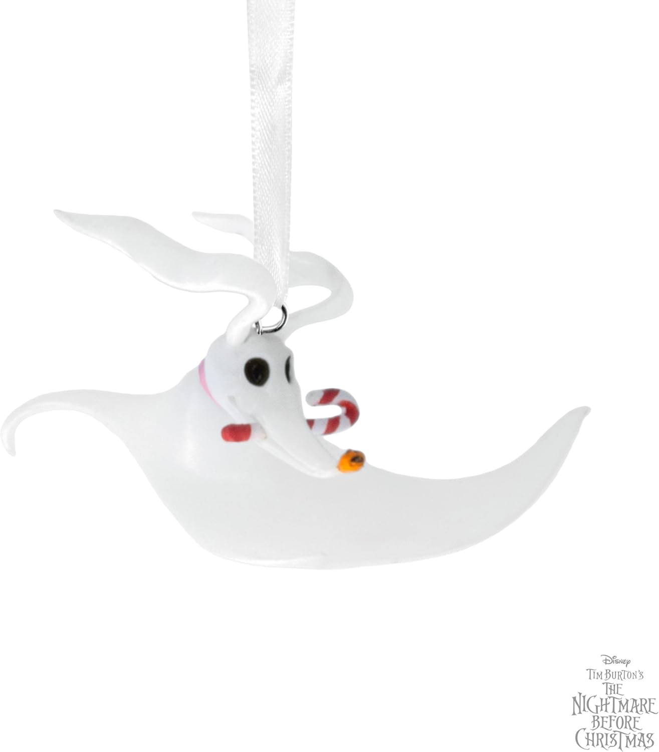 Hallmark Disney Tim Burton's The Nightmare Before Christmas Zero with Candy Cane Christmas Ornament, Gifts for Disney Fans