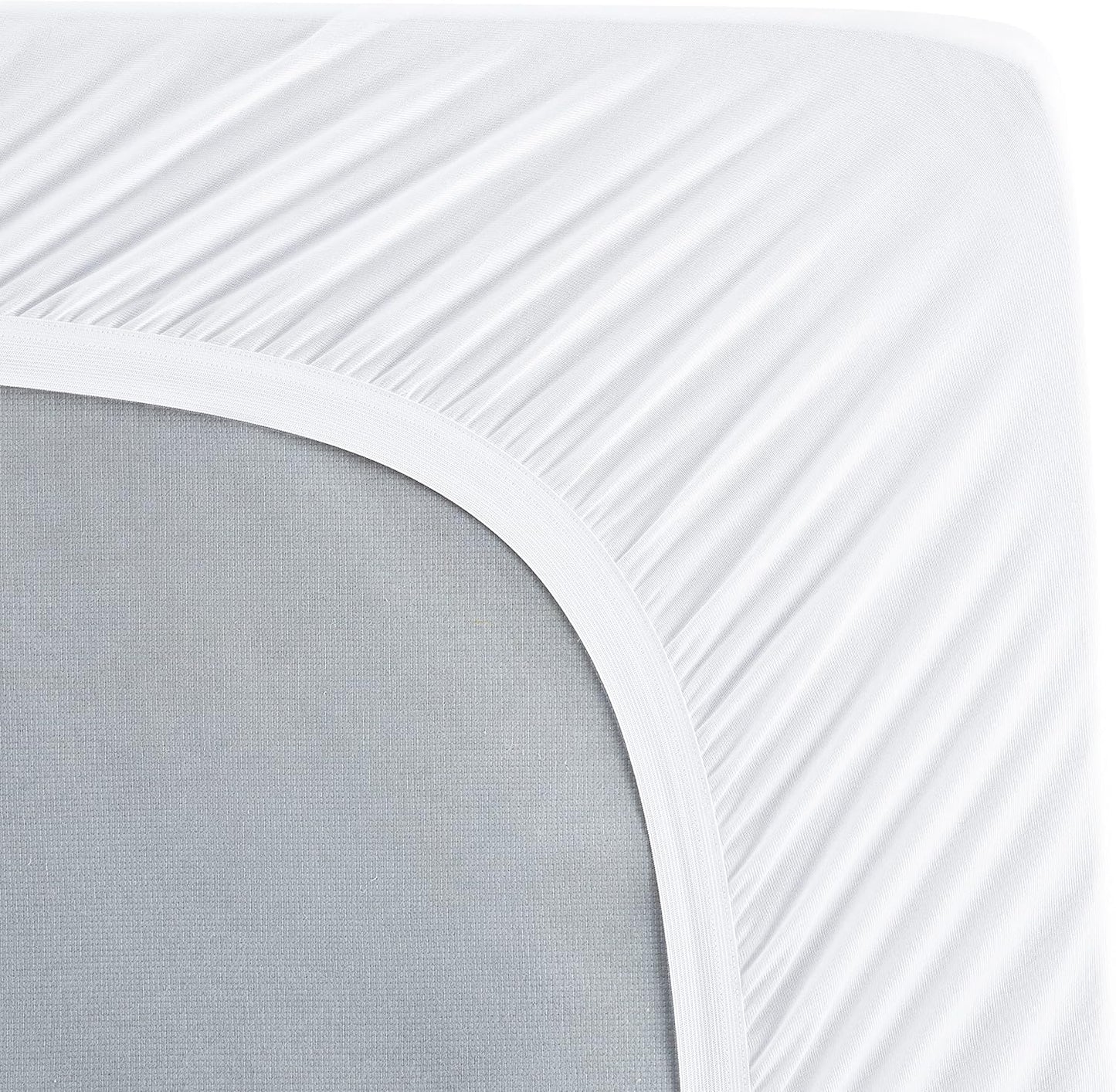 Serta ComfortSure Queen Mattress Cover, Fitted Pillow Top Mattress Pad, Super Soft and Breathable Quilted Cotton Protector with 18" Elastic Deep Pockets for Secure Fit, White