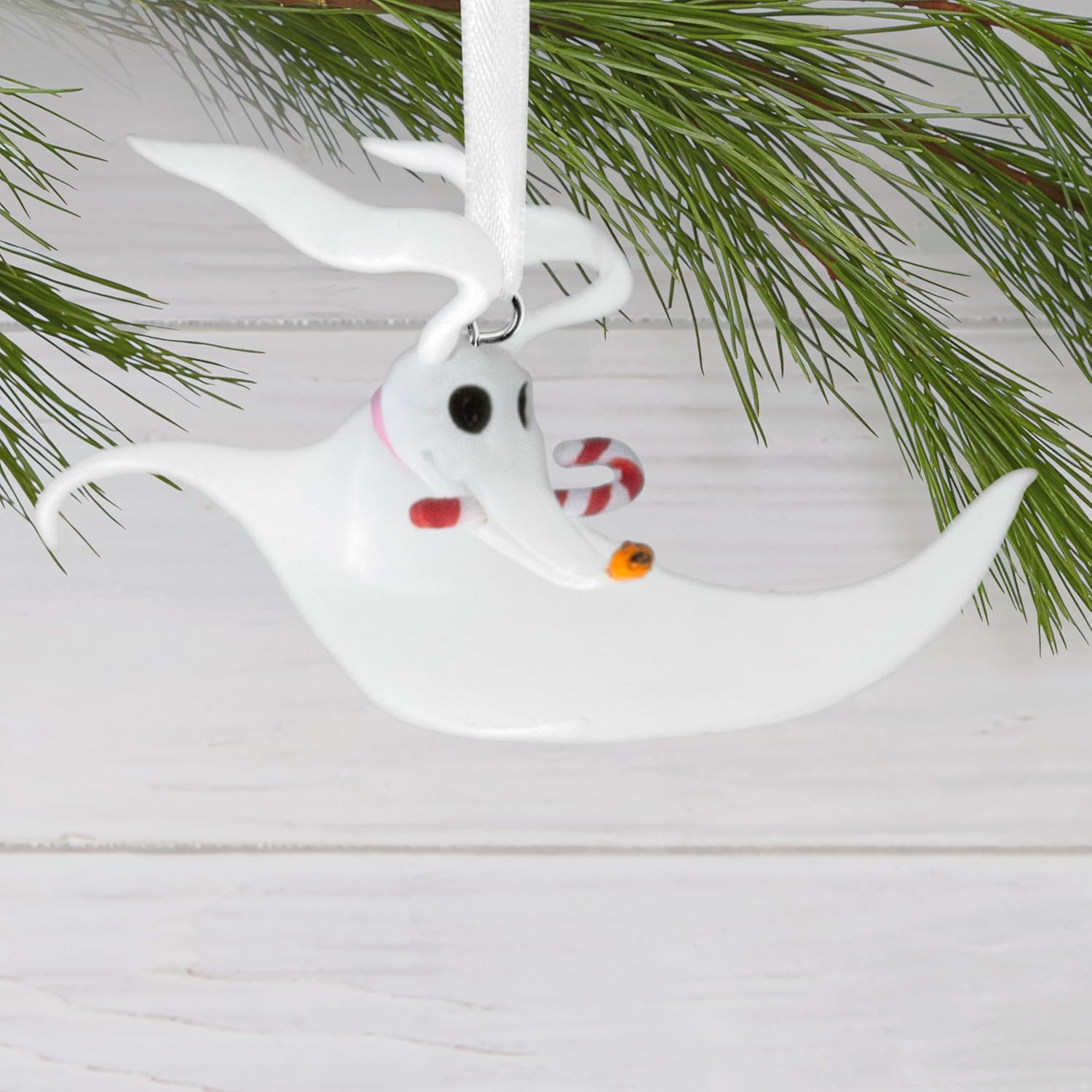 Hallmark Disney Tim Burton's The Nightmare Before Christmas Zero with Candy Cane Christmas Ornament, Gifts for Disney Fans