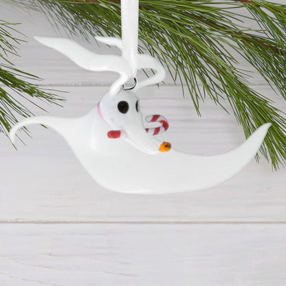 Hallmark Disney Tim Burton's The Nightmare Before Christmas Zero with Candy Cane Christmas Ornament, Gifts for Disney Fans