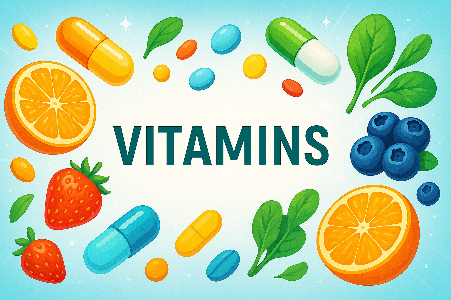 a creative attractive banner for vitamins 