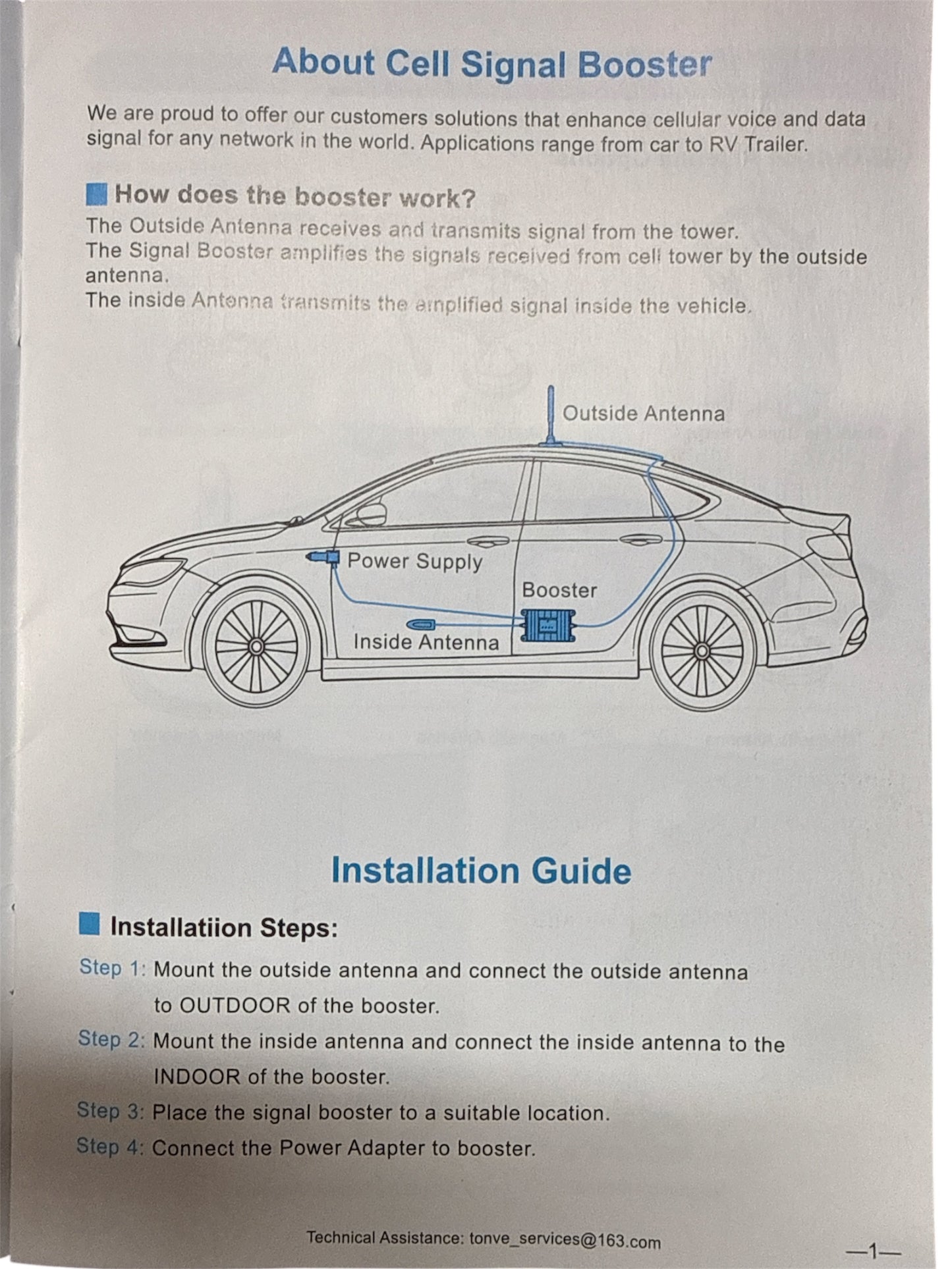Cell Phone Signal Booster for Car