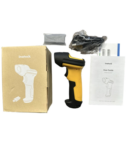Inateck 1D Barcode Scanner Barcode Reader Wireless Adapter 60M Range Auto Scan
