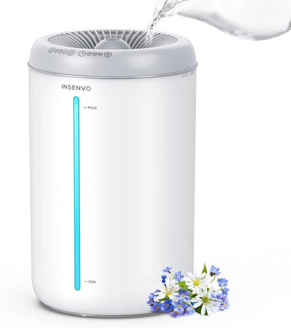 INSENVO Humidifiers for Bedroom Large Room, 4.5L Air Humidifier 3 Mist Levels