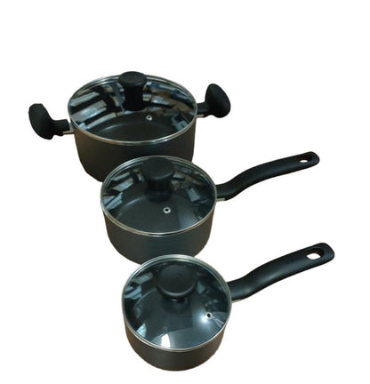 T-fal Cookware Set Nonstick Inside and Out 9 Piece Gray