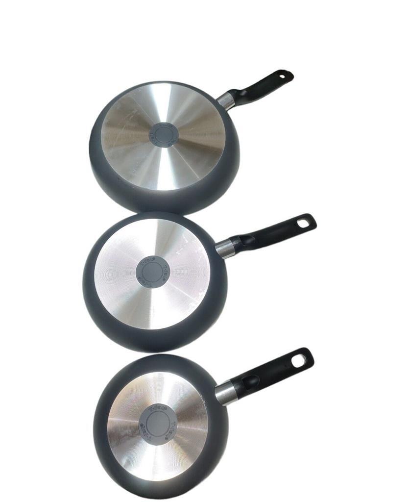 T-fal Cookware Set Nonstick Inside and Out 9 Piece Gray