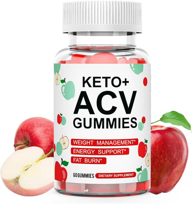 Keto ACV Gummies for Weight Loss, Apple Cider Vinegar 60 Gummies for Women & Men
