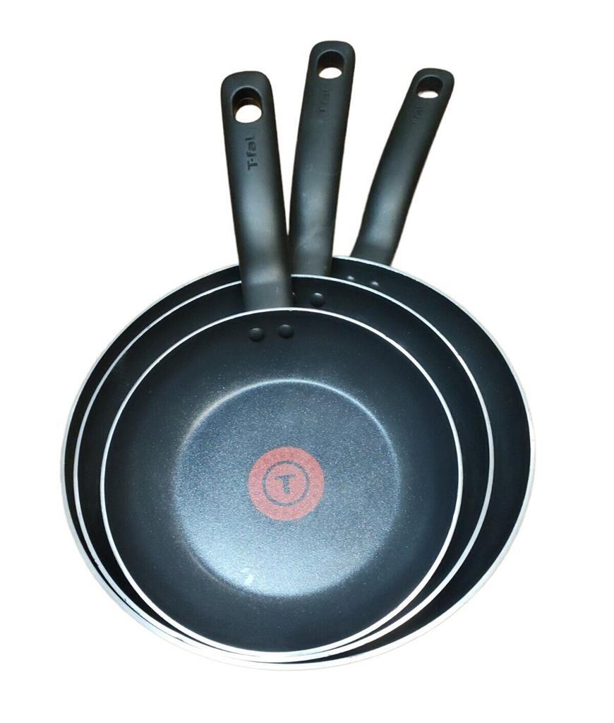 T-fal Cookware Set Nonstick Inside and Out 9 Piece Gray